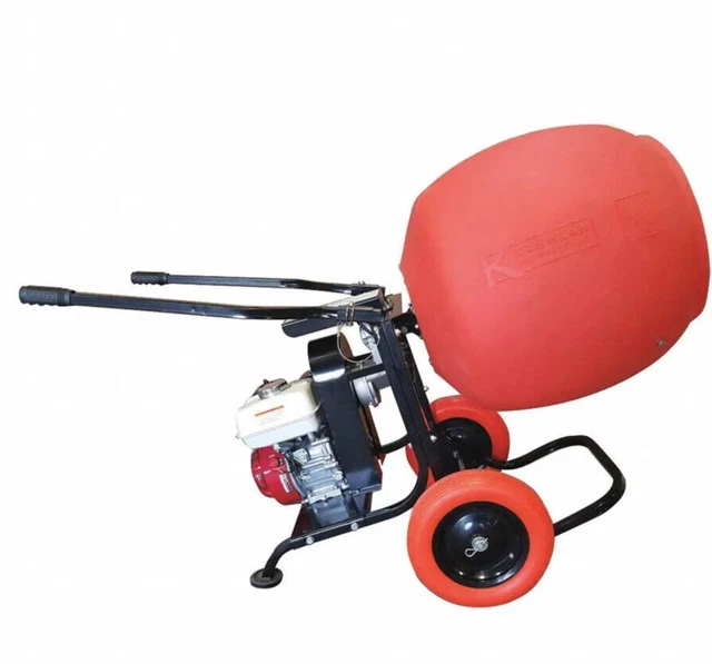 KUSHLAN PRODUCTS 650GAS-H Wheelbarrow Mixer: 6 cu ft Sz, 5.5 HP, Honda Gas