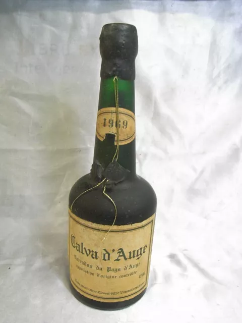 Calva D Auge Rare Calvados Du Pays D'auge 1969 Ancienne Bouteille De Collection