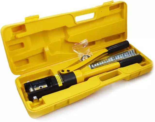 16 Ton Hydraulic Cable Lug Crimper, 6 AWG to 600 MCM Industrial Hydraulic Crimpi