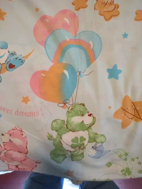 Care Bears Vintage 1980s Twin Size Flat Sheet 3