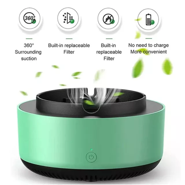 Smokeless Ashtray Travel Auto Cigarette Air Purifier Smoke Remover For Car Home