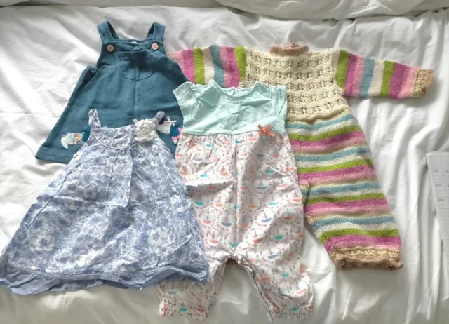 Job Lot of Baby Girls' Clothing - Aged 6-9 months - Dresses & Rompers - Good Con