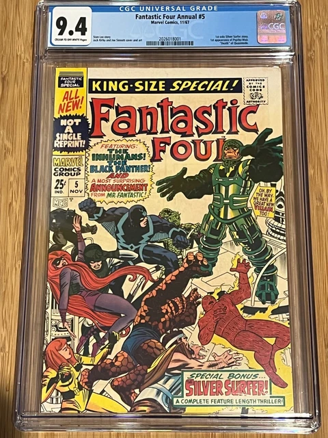 Fantastic Four Annual #5 CGC 9.4 1967 1st Solo Silver Surfer!