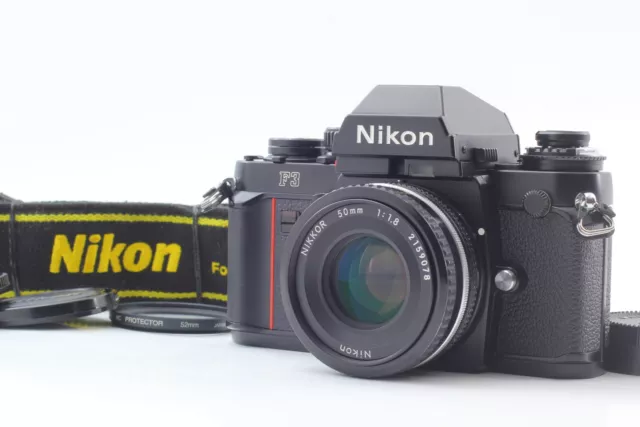 [Near MINT w/ Strap] Nikon F3 Eye Level Camera + AI-S 50mm f1.8 Lens from Japan