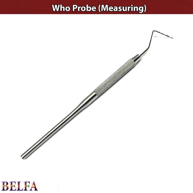 WHO SICKLE SCALER CPTIN Perio Dental Periodontal WHO Probe Colour Coded
