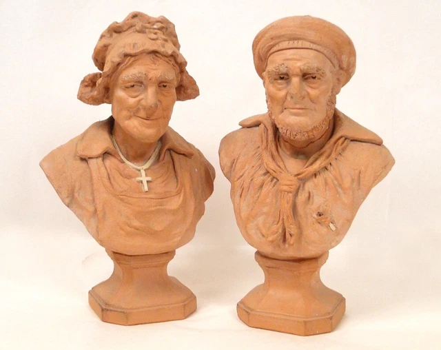 Paire de sculpture en terre cuite Isle Adam 20e