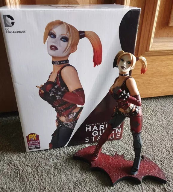 Harley Quinn Exclusive 7-Inch Statue Batman Arkham City DC FIgure Rare LIKE NEW