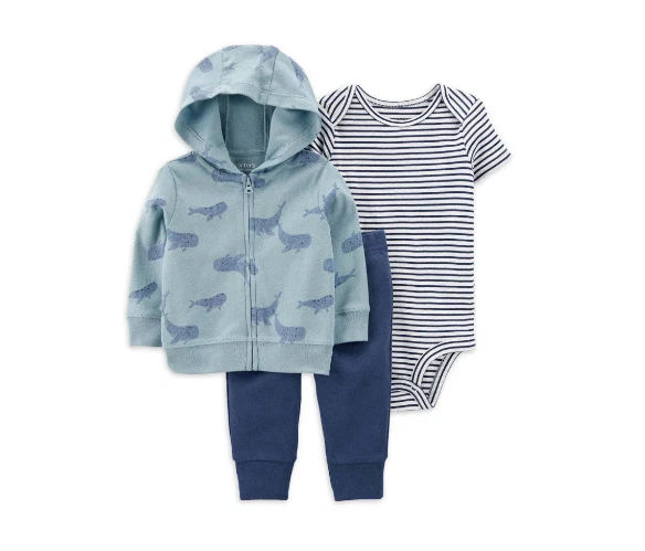 Carter's Child of Mine Baby Boy Cardigan Outfit Set, Sizes Preemie-9M