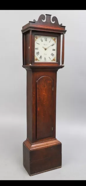 Marsh, Diss: Antique Early 19Th Century Oak Longcase Clock, 30 Hour Striking