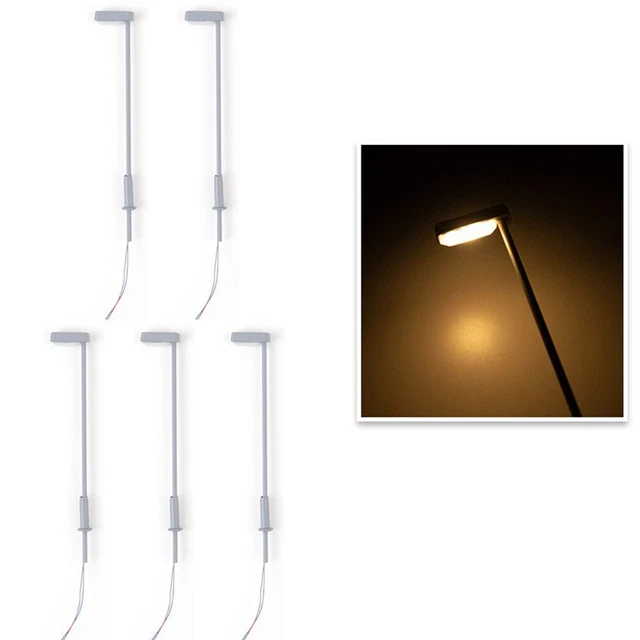 10 Pièces Lampes Murales LED Blanc Chaud Pour Modélisme Ferroviaire échelle HO 1/8 - Neuves