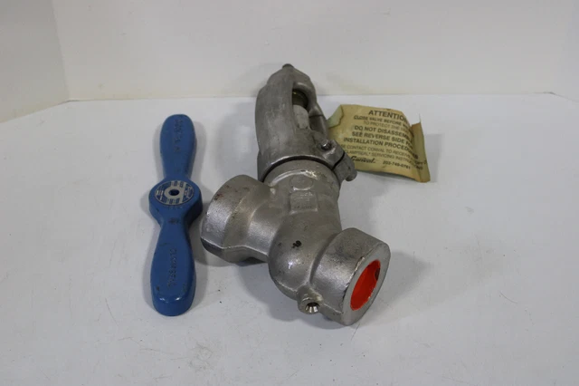 1 1/2" Conval 12G2 F316 1500# Socket Weld Stainless Steel Globe Valve New