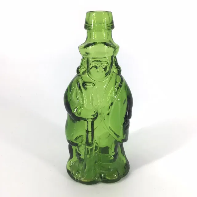 Vintage Wheaton Glass Bottle William Penn Colonial Soldier NJ Green 5.5"