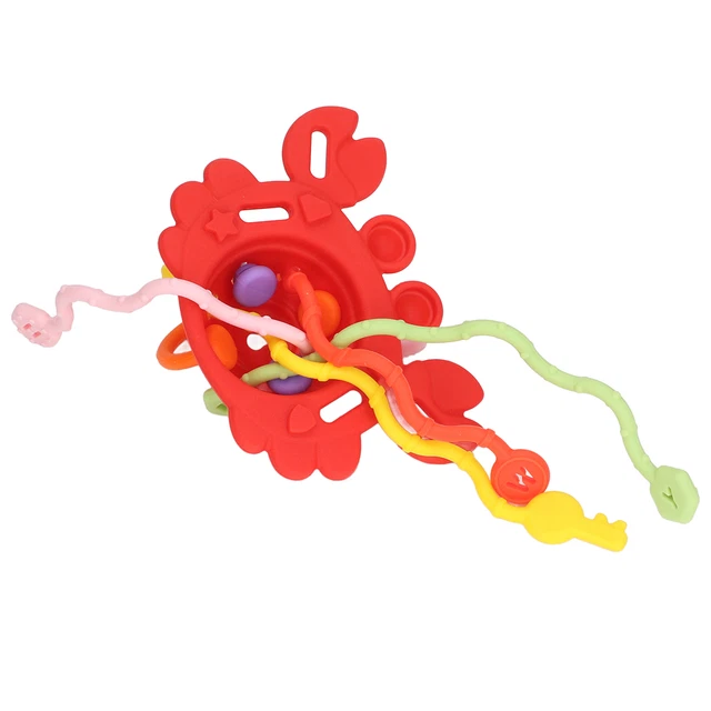 (Rosso)Baby Pull Cord Sensoriale Giocattolo Educativo Nipote Giocattolo Sicuro