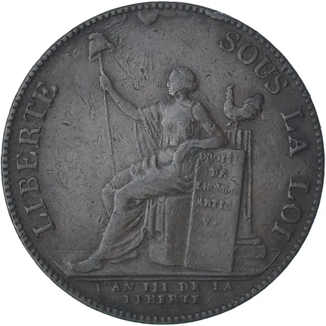 [#1178941] Frankreich, Monneron de 2 Sols, 1791 / AN 3, Birmingham, SS, Kupfer