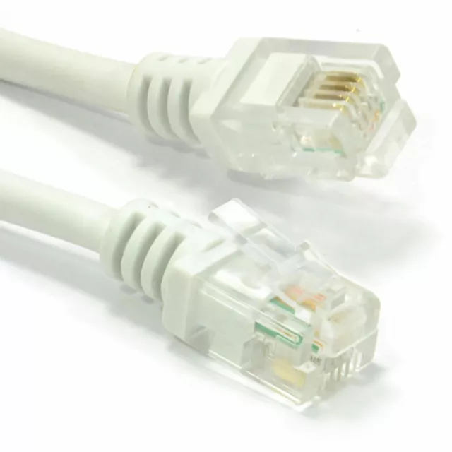 RJ11 Cable ADSL 2+ Lead Sky Broadband Modem Router Internet WHITE Lot