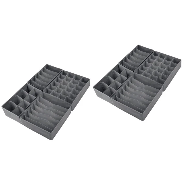 8 PCs Ropa Interior Cajón Armario Plegable Organizadores y Refuerzo de Almacenamiento