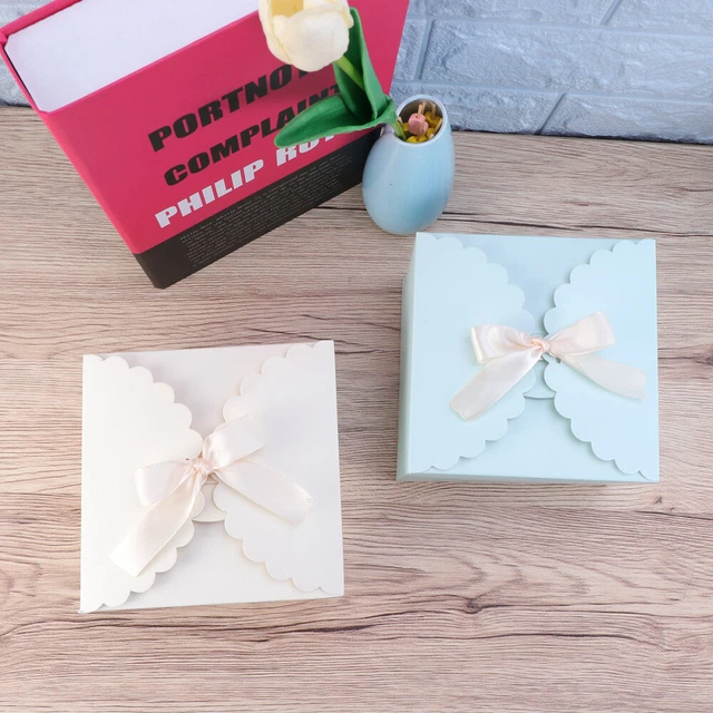 15 Pcs Boîte à bonbons en papier Cadeau de couleur unie traite des collations 3