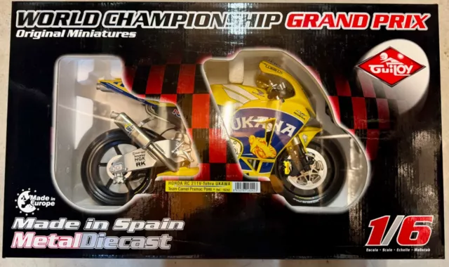 GUILOY 1/6 Scale Diecast Metal Tohru Ukawa Honda RC 211V  #16242 Limited Edition