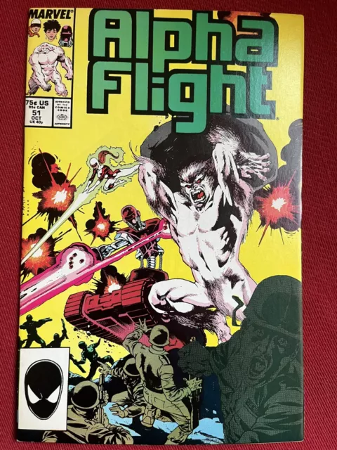 Alpha Flight #51 VFN- 1987 *FIRST JIM LEE MARVEL ART*