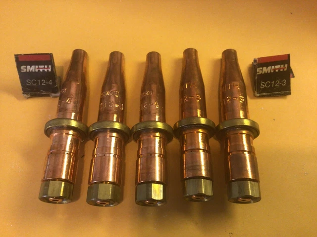 Smith Acetylene Cutting Tip SC12-4 Cut 4", Includes All 5 Tips