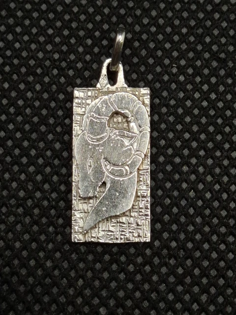 Ancien Pendentif En Argent Massif 925 Vermeil - Signe Du Zodiaque - Bijou Vintage Occasion