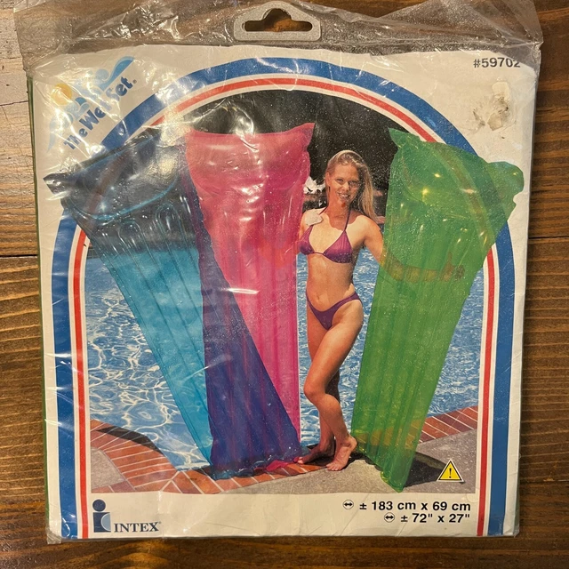 Intex 1999 The Wet Set New Vintage Inflatable Pool Float Raft 59702 90s Neon