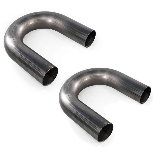 Squirrelly 2" 180 Degree U 304 Stainless Steel Mandrel Bends Pipe Exhaust 2 Pack