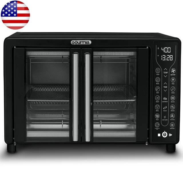 Air Fryer Toaster Oven Dehydrate Function Glass Viewing Window Display Compact