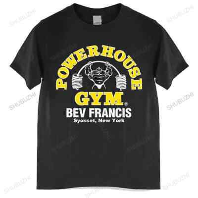 T-shirt training gym Funny mens lifting powerhouse cotton workout set black