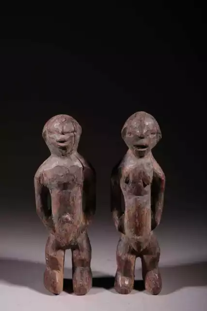 art africain paire de Statuettes d'autel Tagbana