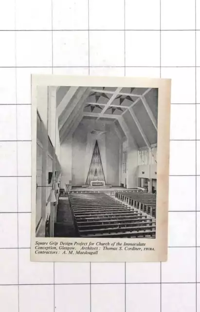 1962 Square Grip Design Project For Church Of Immaculate Conception Glasgow