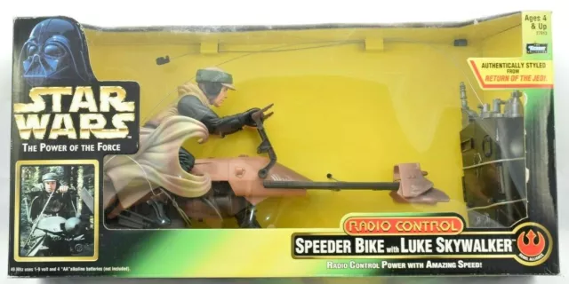 Star Wars Radio Controllato Speeder Bike + 15.2cm Luke Figura POTF2 Bnib -hasbro