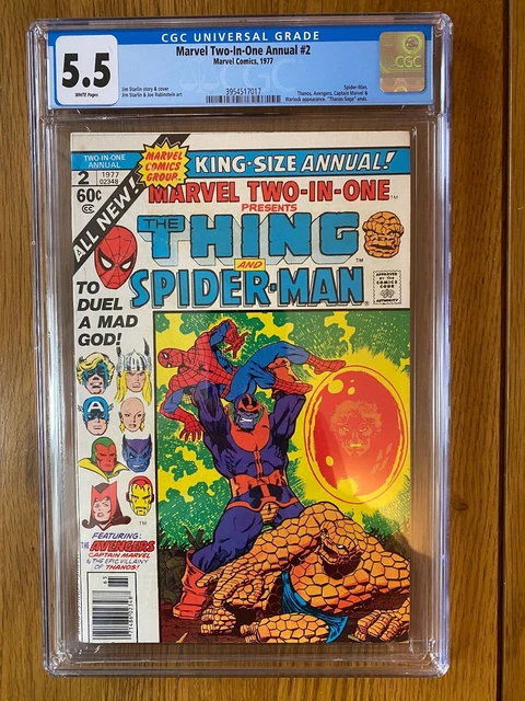 Marvel Two in One Annual No.2 CGC 5.5 1977 Marvel Comic 1st Master Order