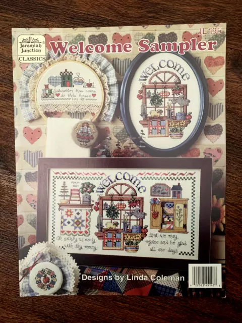1992 JEREMIAH JUNCTION "Welcome Sampler" Cross Stitch Chart #JL195 OOP Vtg