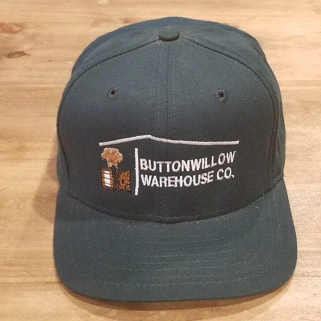 VINTAGE BUTTONWILLOW WAREHOUSE Hat Cap New Era Snap Back Green Made USA