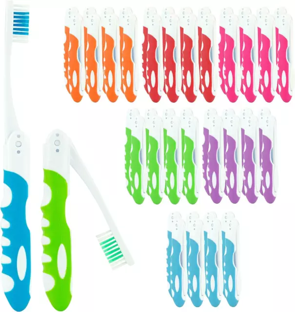 Bulk Travel Toothbrushes, Individually Wrapped Portable Toothbrush, Manual Dispo