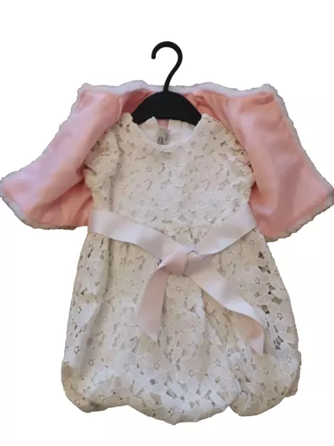 Bellissimo Vestito bambina abito bimba cerimonia Nuovo 12-18 mesi 2