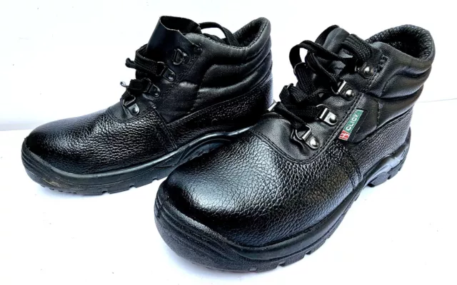 CLICK BLACK STEEL Cap Toe Working Boots Size 7UK Euro 39 Unisex $27.13 ...