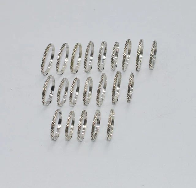 Wholesale 21Pc 925 Solid Sterling Silver Plain Ring Lot K258