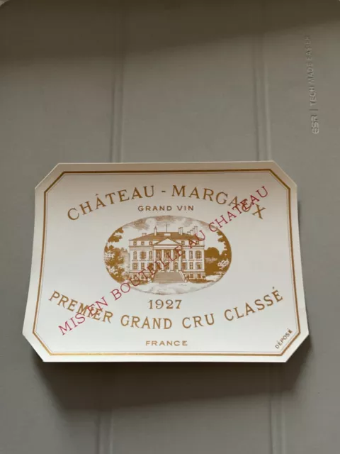 01 Etiquette Chateau Margaux 1927