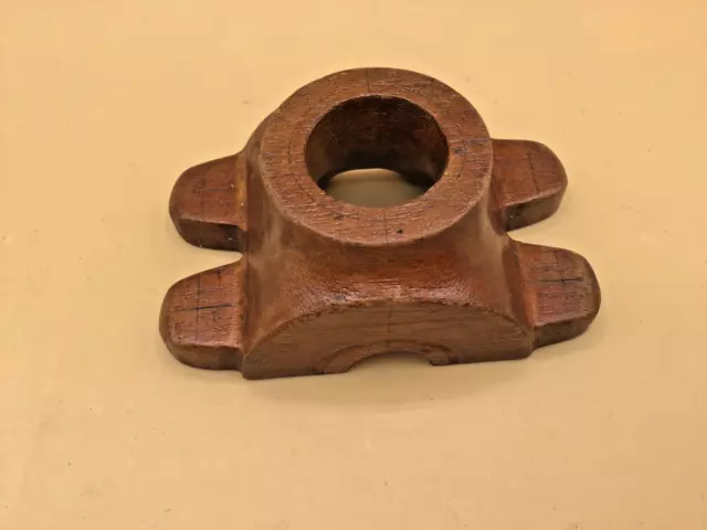 Antique Wood Mold Foundry Pattern Industrial steampunk sand cast  4 arm circular