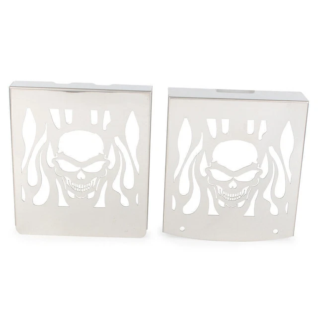 2pcs Skull Radiator Guard Cover Grill For Suzuki VL 1500 LC Intruder 1998-2008