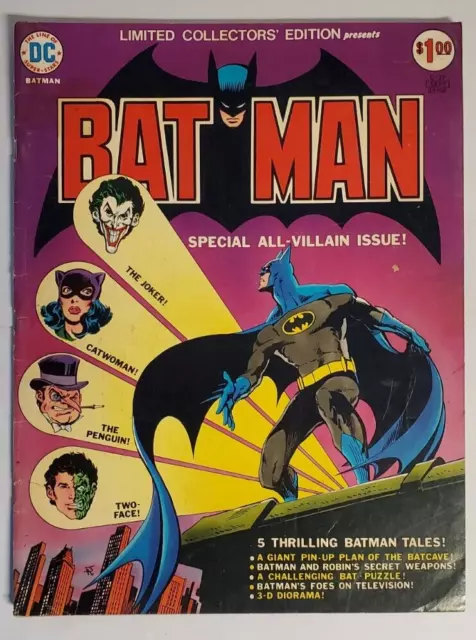BATMAN ALL-VILLAIN Issue! Limited Collector's Edition #C-37 DC Comics 1975 Large