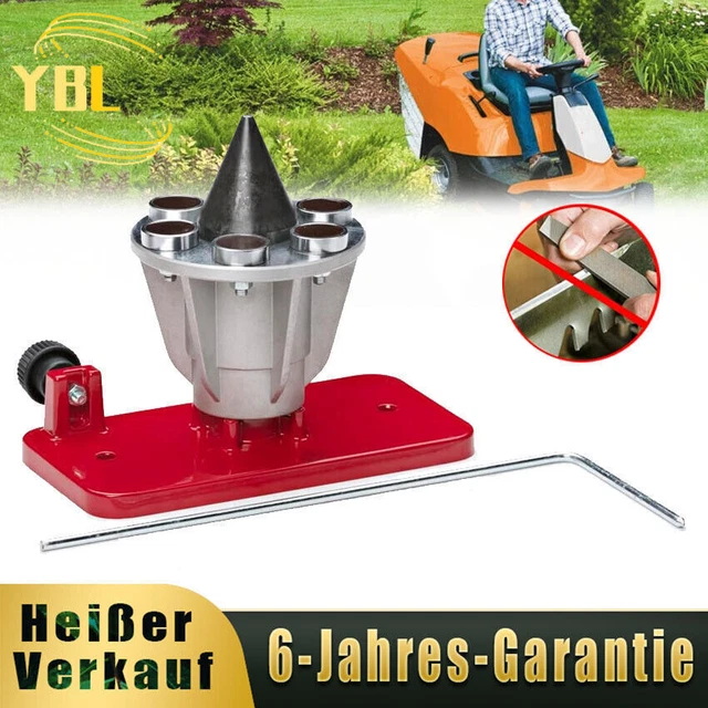 SUCANY Rasenmäher Messerschärfer 3-teilig - Mit Klingen-Balancer, Für Elektrische Bohrmaschinen, Schärft Stumpfe Mäherklingen