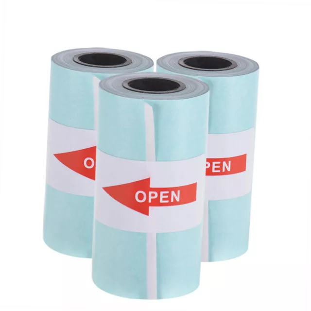 3 * Direkte Thermo Etiketten Papierrolle selbstklebend druckbare Aufkleber U7C4