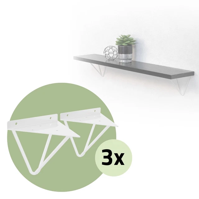 QWEASDF 2 Pcs Supports D'étagère Murale Heavy Duty Acier Inoxydable Support D'étagère En Angle De 90 Degrés Support D'angle Mural Forme De Triangle Avec Vis, Charge Maximale:175kg,250mm/10 In