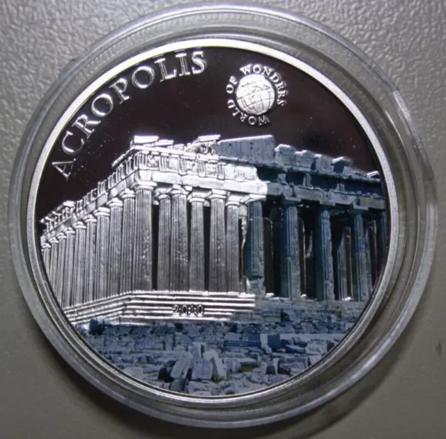 Palau 5 Dollars 2010 "Akropolis, Athen" #F5646 Colored "World of Wonders"