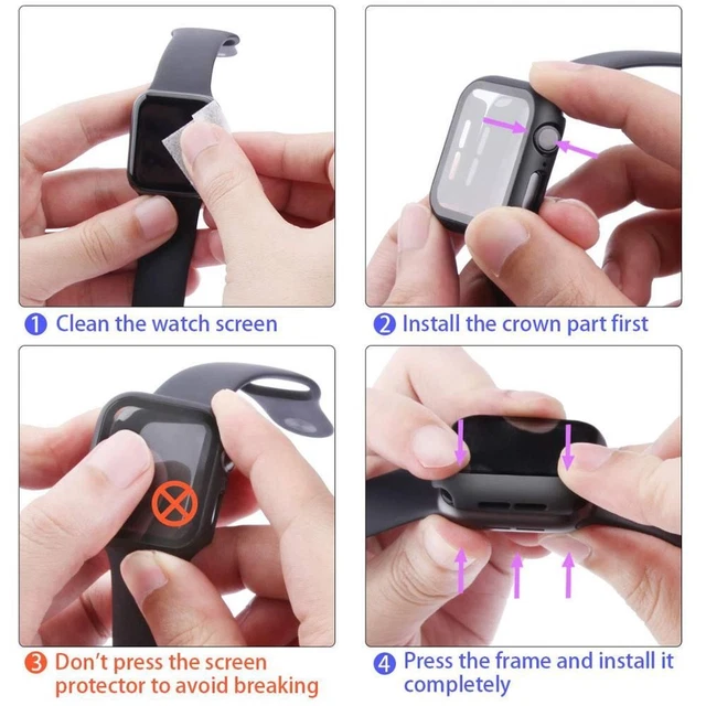 Screen Protector iWatch 40mm 44mm Matte PC Case For Apple Watch Series 6 5 4 3