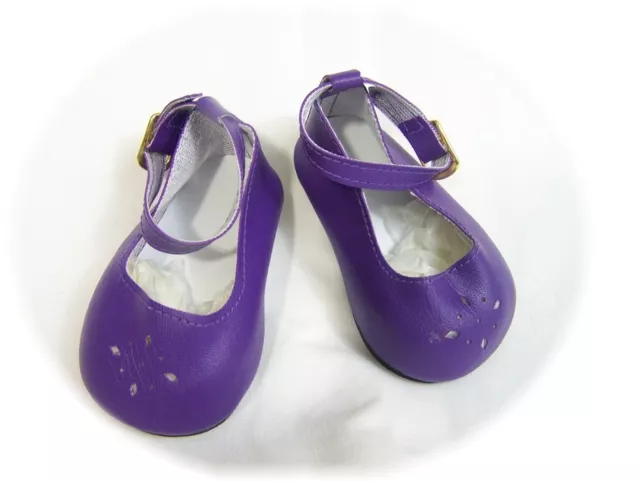 Reborn Doll  85mm Purple Mary Jane W/diamond cut outs & ankle straps ~ REBORN DO