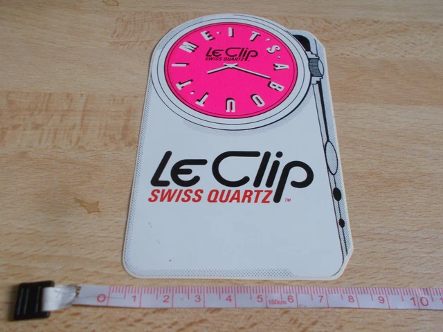 LE CLIP SWISS quartz watch 1987 framed original advert 12.00